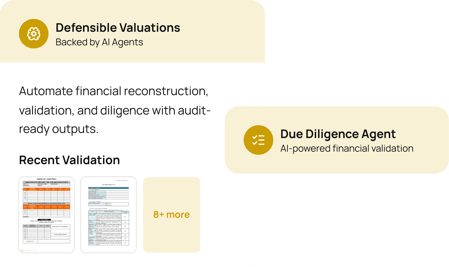 ACCURATE VALUATIONS & DUE DILIGENCE